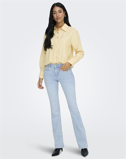 JDY - JDYSoho Loose Striped Skjorte - Double Cream